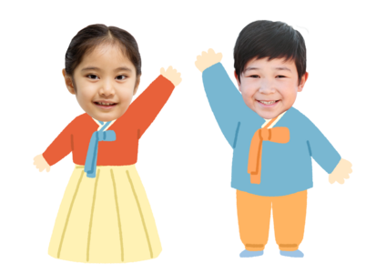 한복 합성 도안